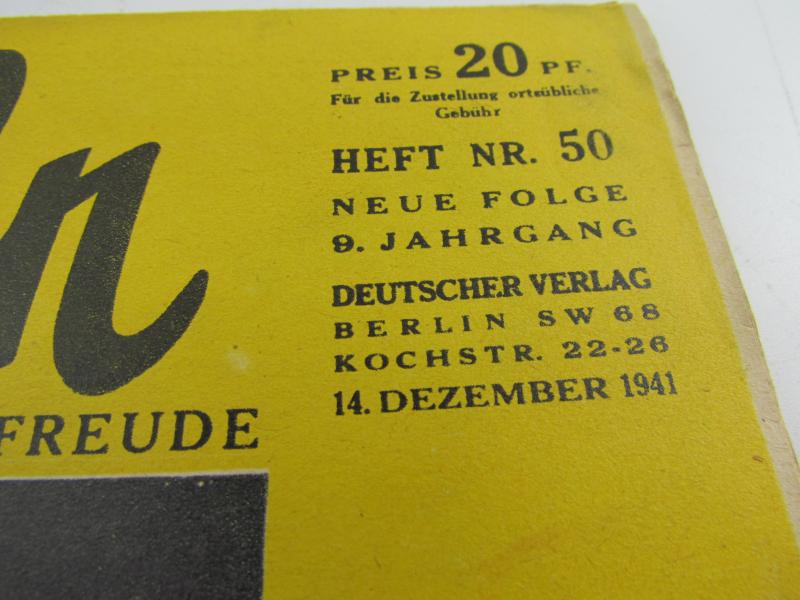 Koralle Magazine dated 14 December 1941