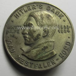 Commemorative, N.S.D.A.P.- (ie. WHW-) related 'tinnie' being a...
