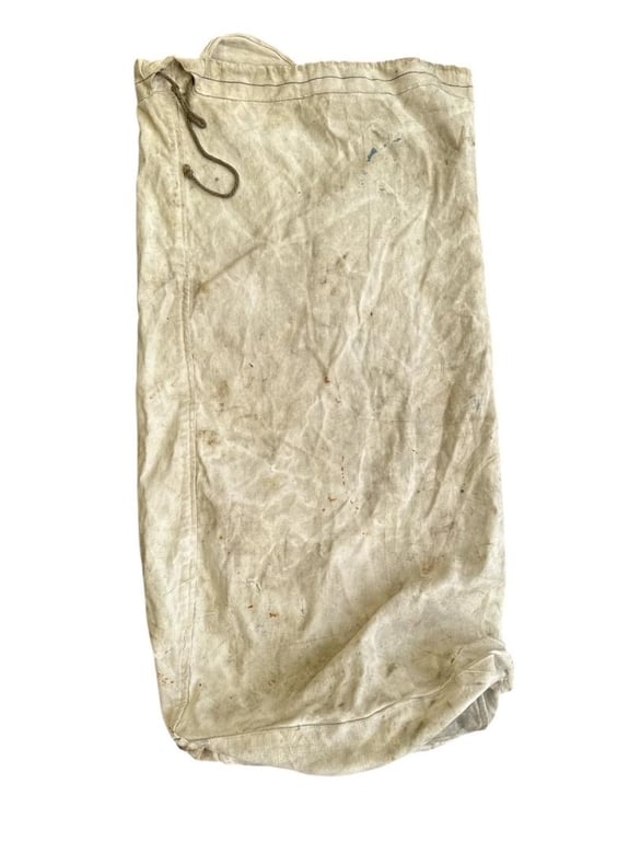 British WWII Large white Duffel Bag