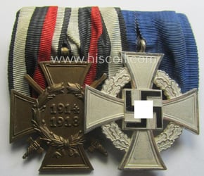 'Orden- o. Doppelspange' depicting a: 'Kriegsteilnehmerkreuz mit Schwn.')...