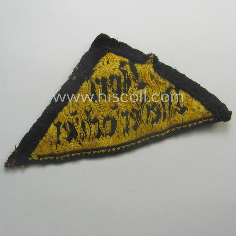 Early-pattern, 'HJ' ('Hitlerjugend') district-triangle (ie. 'Gebietsdreieck') entitled: 'Nord Niedersachsen'