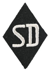 German SD 'Sicherheitsdienst' Sleeve Diamond with Label