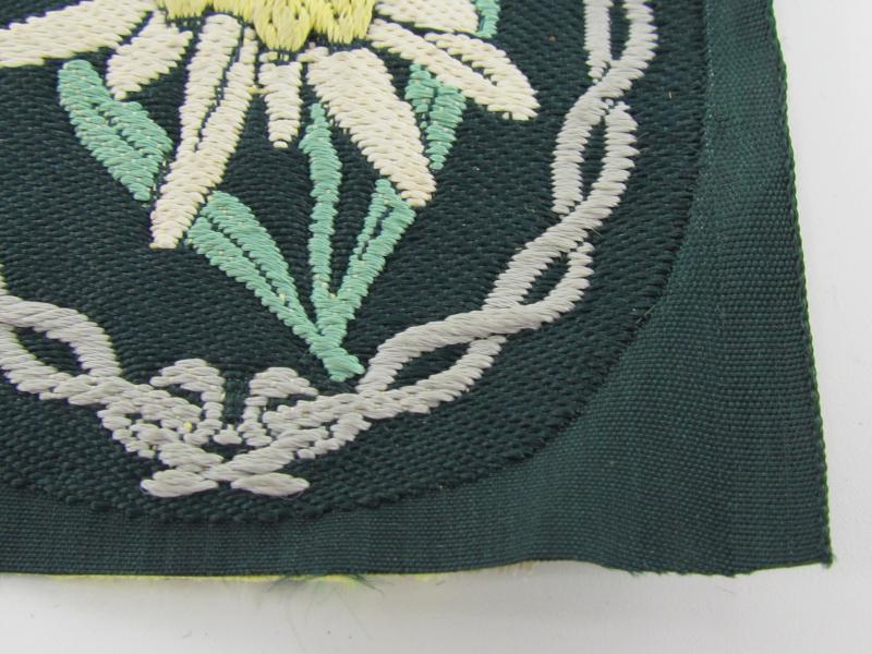Wehrmacht Gebirgsjäger Edelweiss ‘BeVo’ sleeve badge