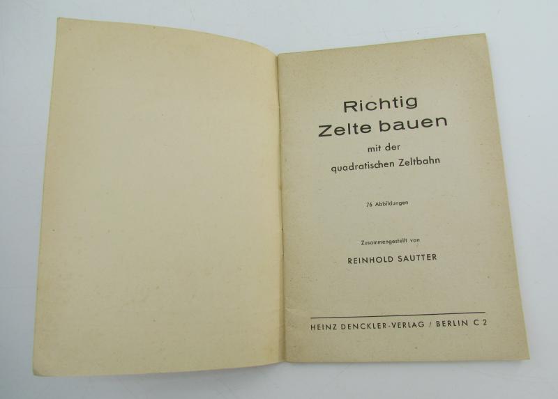 Instruction booklet on how to correctly set up tents