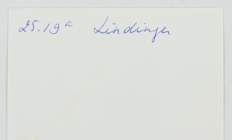 Signature of Luftwaffe Recipient 'Eduard Lindinger'