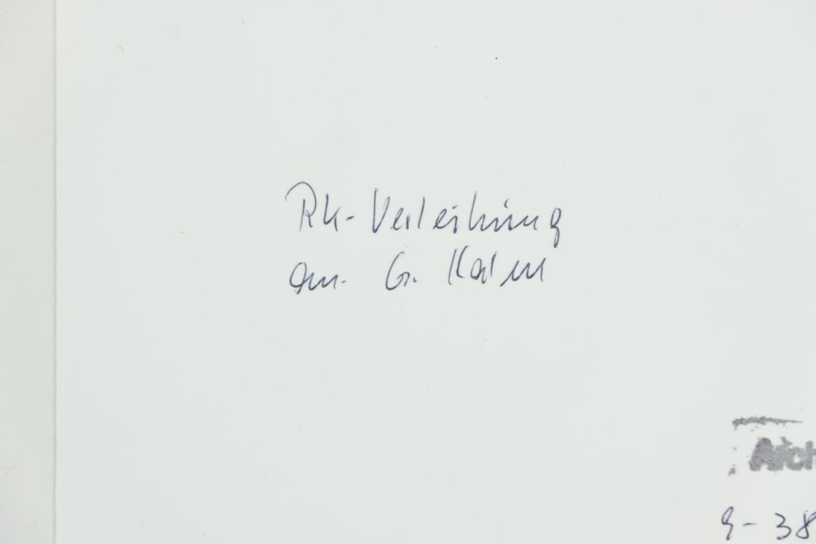 Signature of Wehrmacht Heer KC Recipient 'Günter Halm'