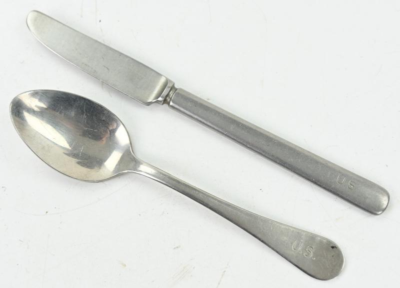 US WW2 Cutlery Set Knife and Spoon