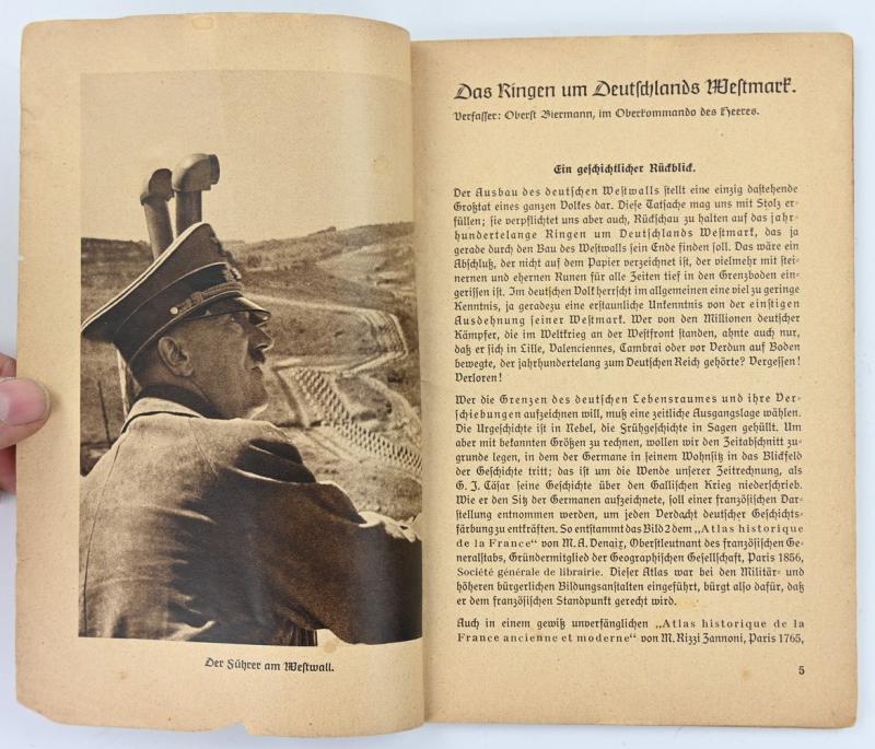 German Booklet DAF 'Unbezinglicher Westwall'