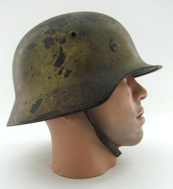 M35 Luftwaffe double decal ‘Normandy’ camouflage helmet SE64