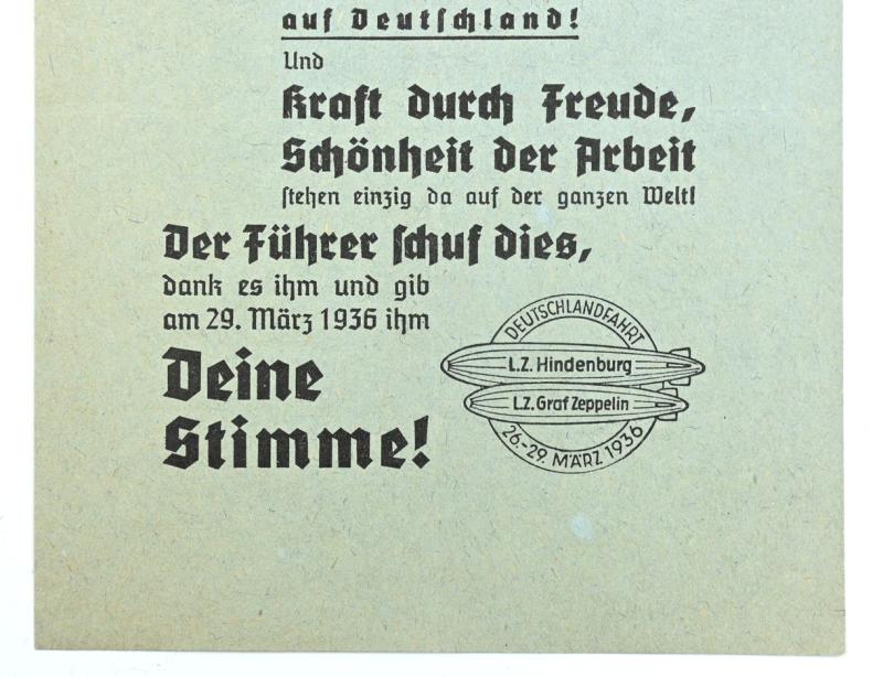 German Adolf Hitler Election Flyer