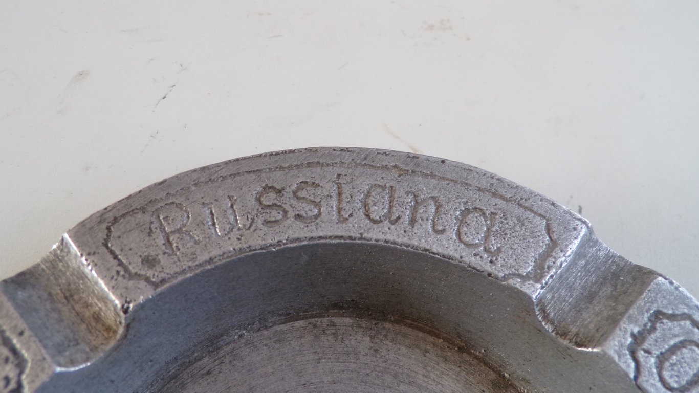 Eastern Front Aluminum Trench Art Ashtray
