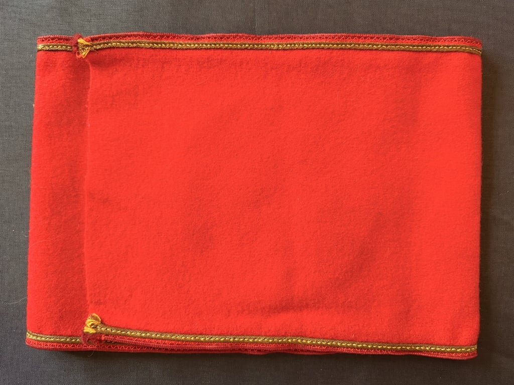 GERMAN WWII AUTHENTIC NSDAP POLITICAL LEADERS THIRD REICH GAU LEVEL ARMBAND WITH RZM PAPER TAG.