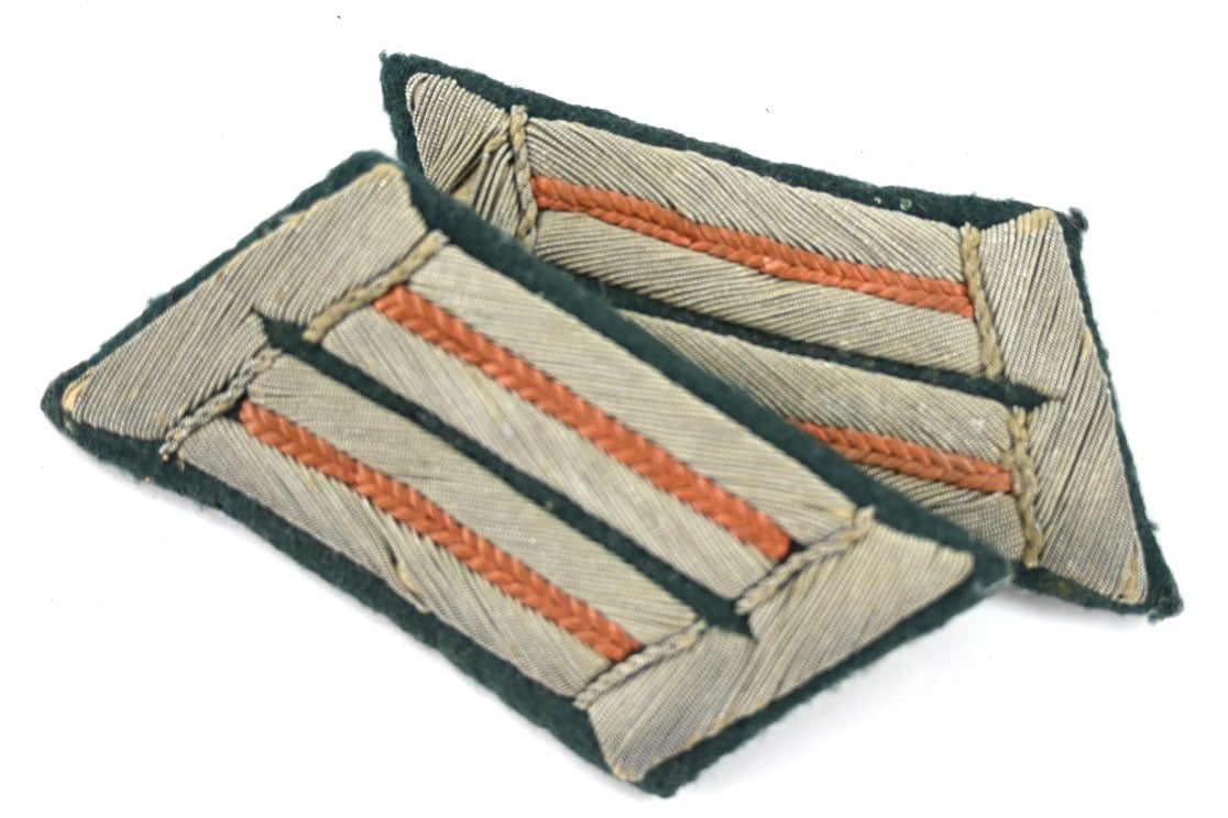 German WH Panzer Officer Collar Tabs Set