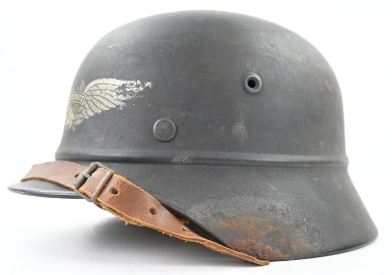German M35 Luftschutz Beaded Helmet
