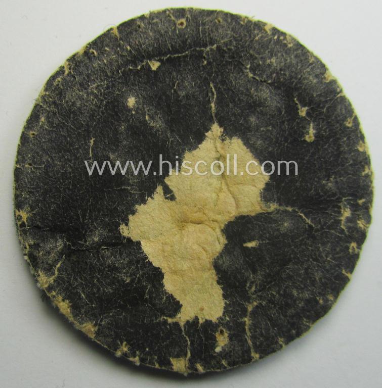 WH (Heeres) hand-embroidered trade- and/or special-career arm-insignia: 'geprüfter Wallmeister' (or: experienced fortification-construction NCO)