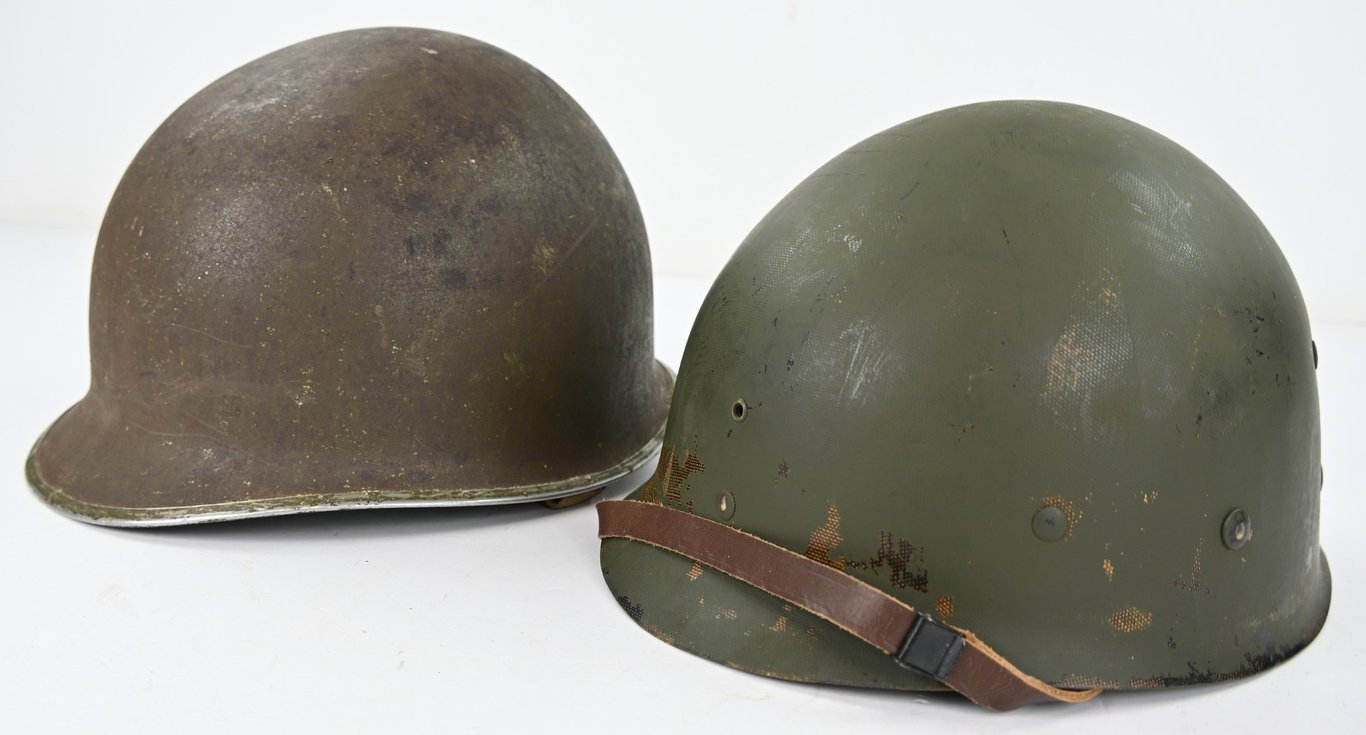 US WW2 M1 Fixed Bale Combat Helmet