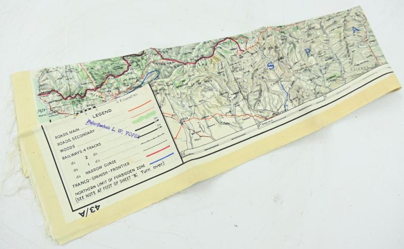 USAAF WW2 Pilot Escape Map 43A/B
