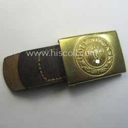 Stunning, WH (Kriegsmarine) bright-golden-toned- and/or aluminium-based belt-buckle (being...
