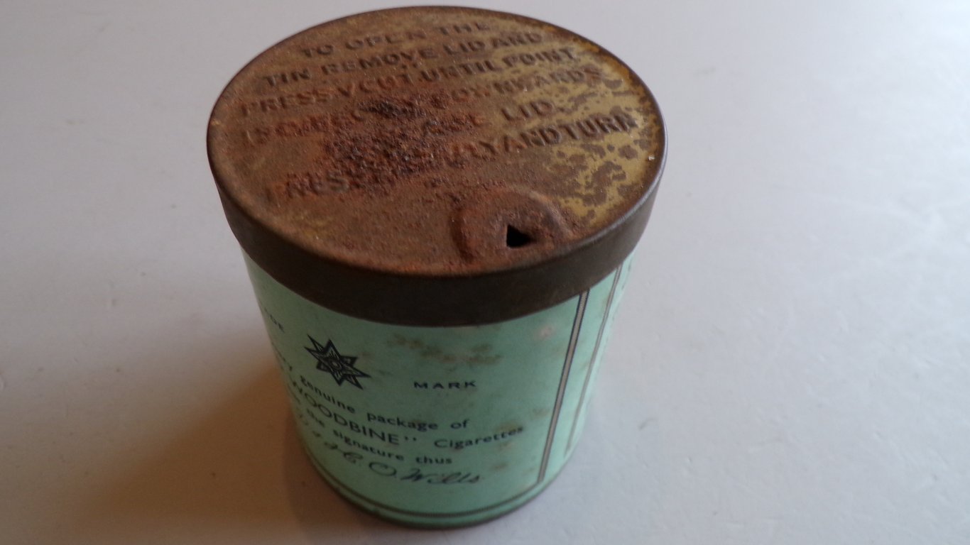 Wild Woodbine cigarettes from London, a full tin