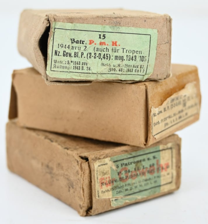 German WH Carton Ammo Boxes Set