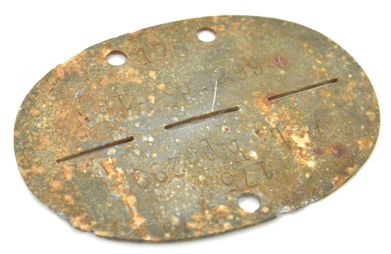 German WH Dog-Tag 'Vet.Kp. 299'