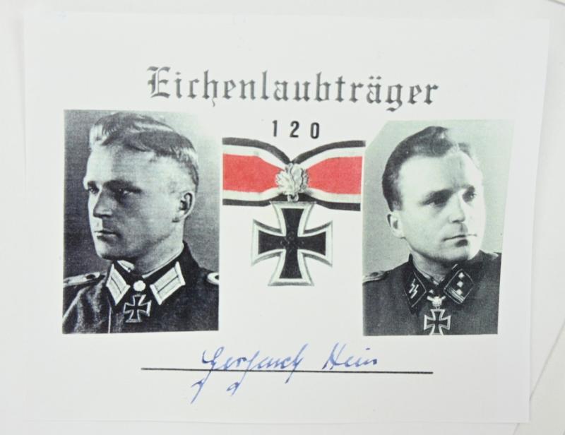 Signature of Wehrmacht Heer KC-OLC Recipient 'Gerhard Hein'