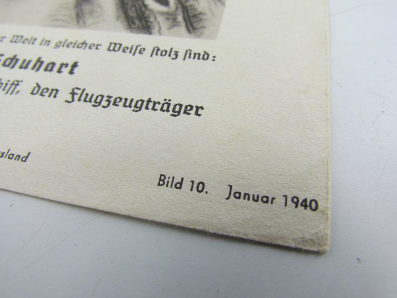 Third Reich Print of Knights Cross Winner Kapitänleutnant Schuhart