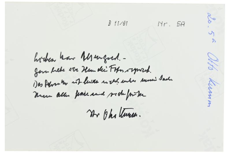 Postcard with Signature of Waffen-SS KC-OL&S Recipient 'Otto Kumm'