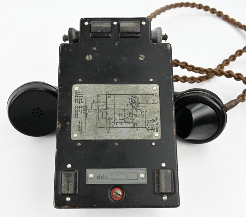 German WH Military Bakelite Desk Rotary Telephone 1942