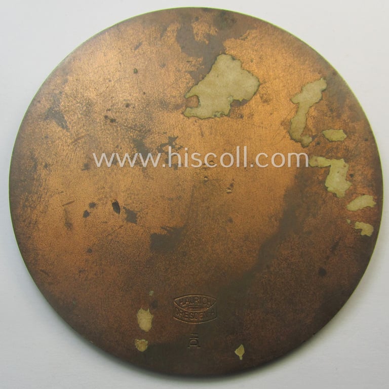 Commemorative, enamelled N.S.K.K.-related plaque (ie. 'Erinnerungs- o. nichttragbare Teilnehmer-plakette') showing a detailed N.S.K.K.-eagle-device, 4 provincial shields and text: 'Motorbrigade Sachsen - Geländewettbewerb im Erzgebirge - 3.5.1936'