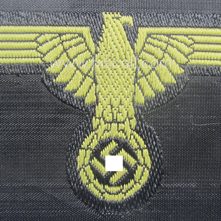 'SS' (ie. 'Waffen-SS') 'BeVo'-woven, EM- (ie. NCO-pattern) tropical-styled arm-eagle (ie. 'Tropen-Ärmeladler für Mannschaften u. Unterführer der Waffen-SS')