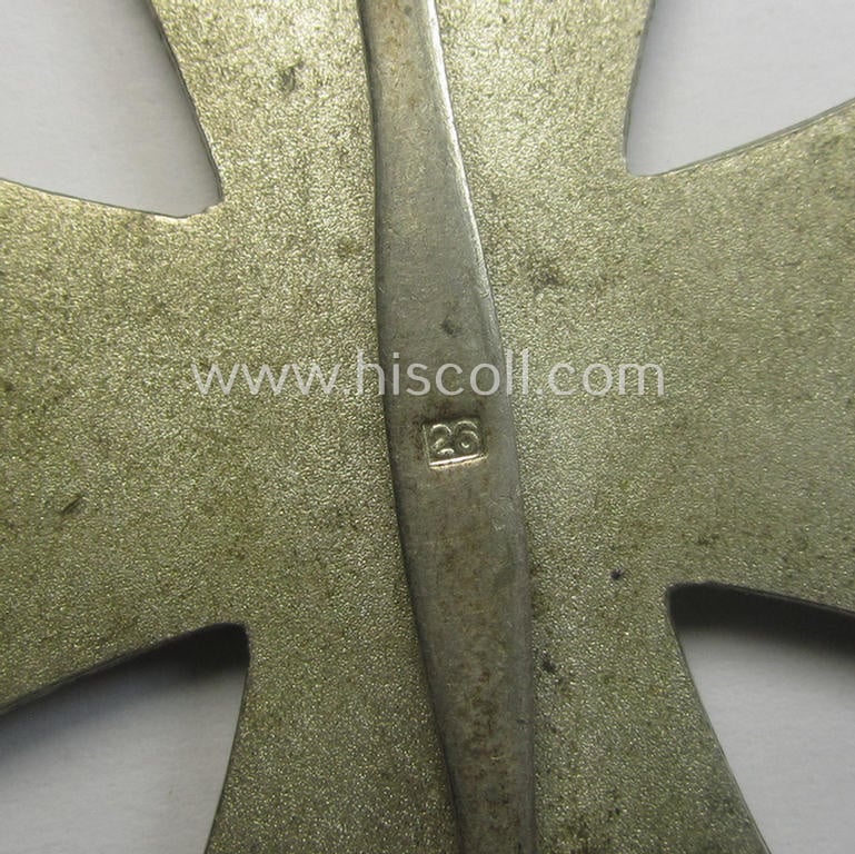 'Eisernes Kreuz 1. Klasse' (ie. Iron Cross 1st Class) being a maker- (ie. '26'-) marked example as was produced by the company: 'B.H. Mayer's Kunstprägeanstalt'