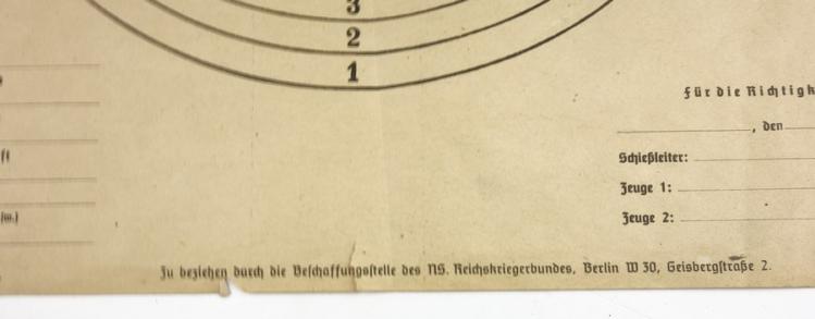 German Kyffhauserbund Shooting target disk