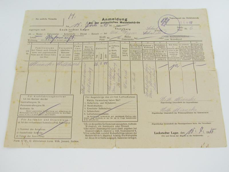 4x Paperwork with stamps