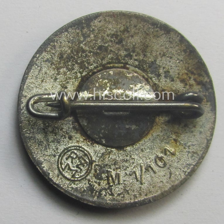 'N.S.D.A.P.'-membership-pin- ie. party-badge (or: 'Parteiabzeichen') showing the makers'-designation: 'RzM' and/or: 'M1/101' (= 'Gustav Brehmer')