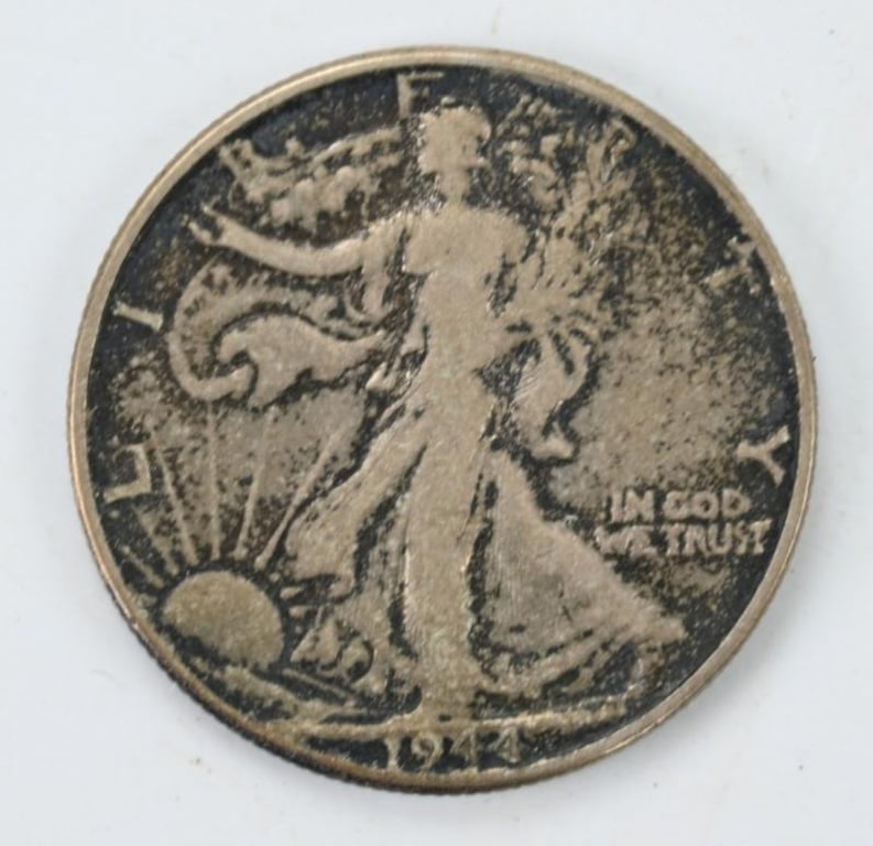 US WW2 Walking Liberty Silver Half Dollar Coin 1944