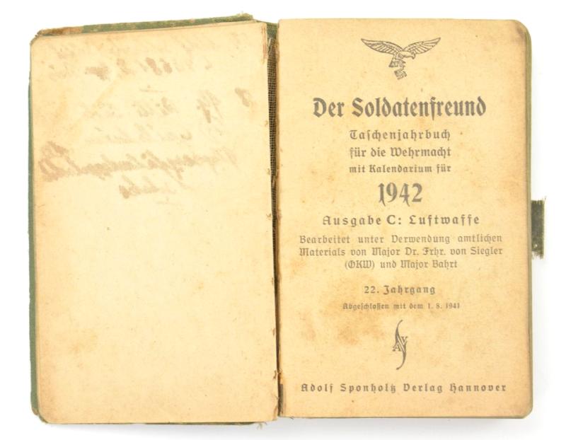 German LW Pocket Agenda 'Soldatenfreund 1942'