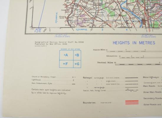 British WW2 Mapcard 'Dusseldorf' Germany