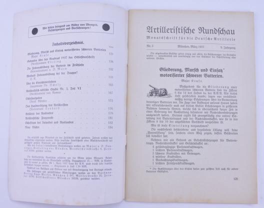 German WH Magazine 'Artilleristische Rundschau' 1937