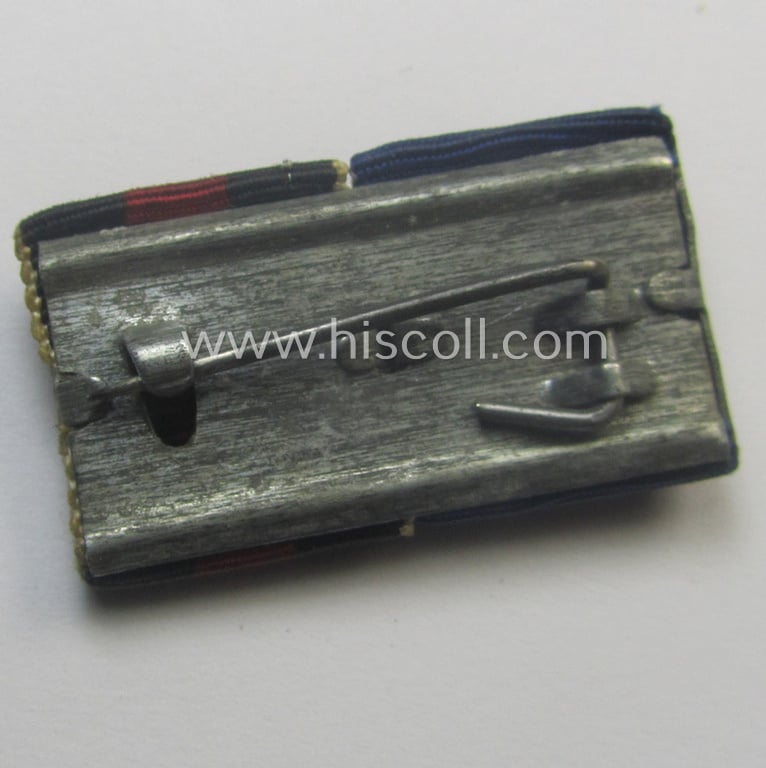 2-pieced, WH (Heeres o. KM) ribbon-bar (ie. 'Feld- o. Bandspange') showing the ribbons for a: WH 'DA der 4. Stufe' and a Czech 'Anschluss'-medal