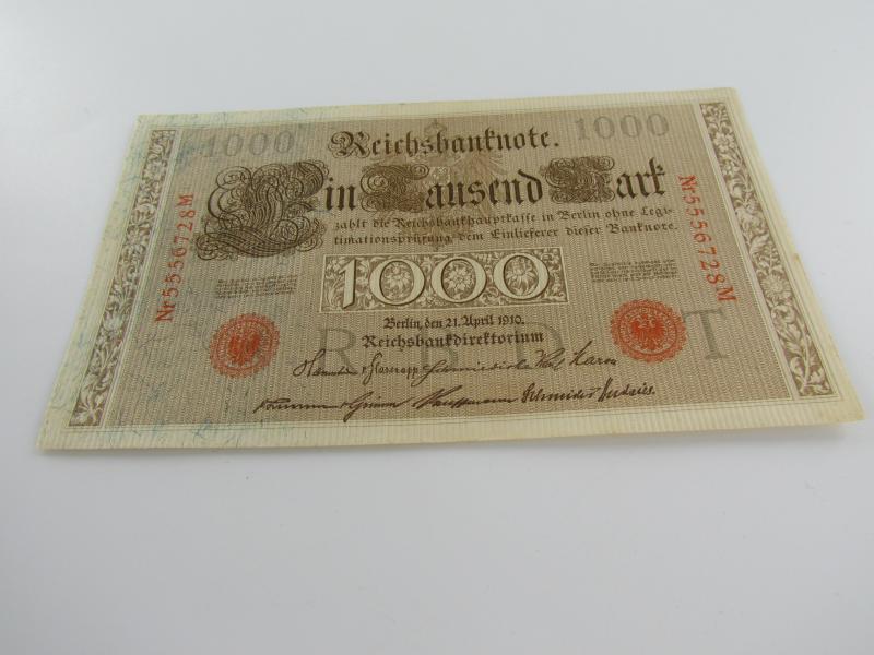 Deutsches Reich, 1000 Reichsmark  1910