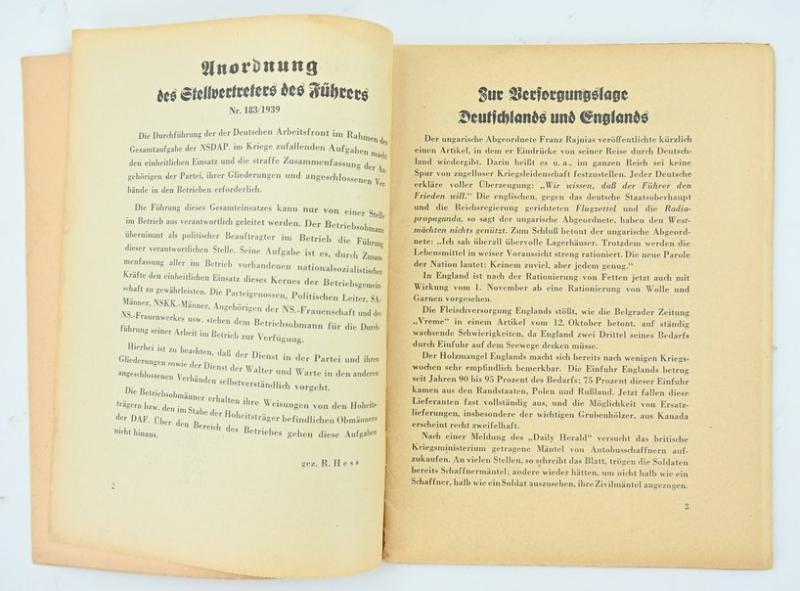 German DAF Organisation booklet Set