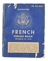 US WW2 French Phase Book 1943