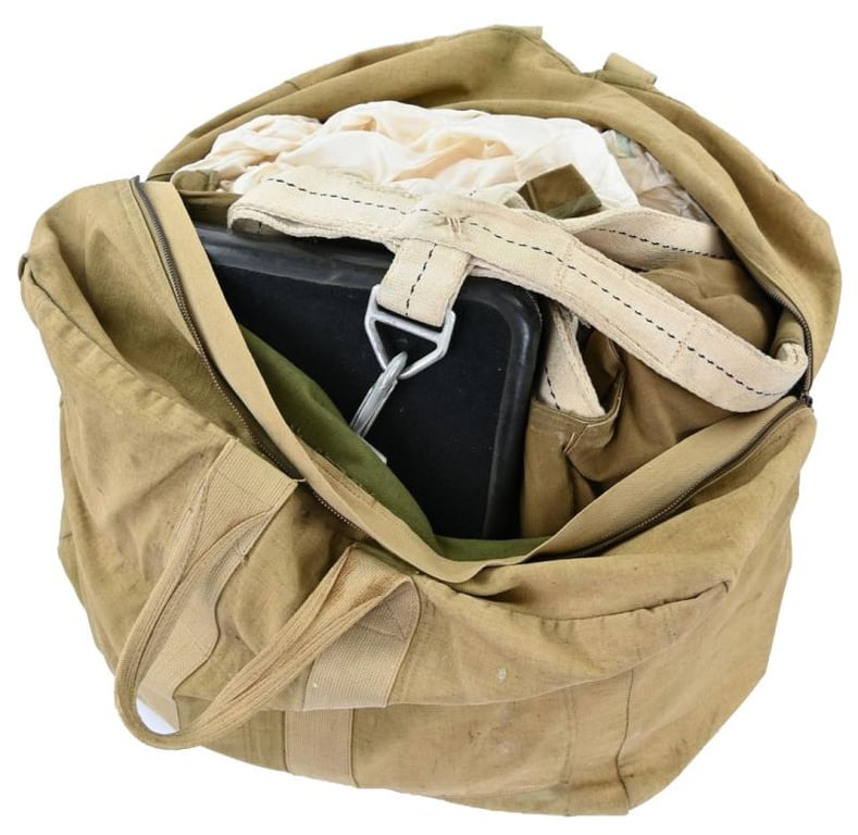 USAAF WW2 Named Irving Seat Type Parachute Harness Assembly