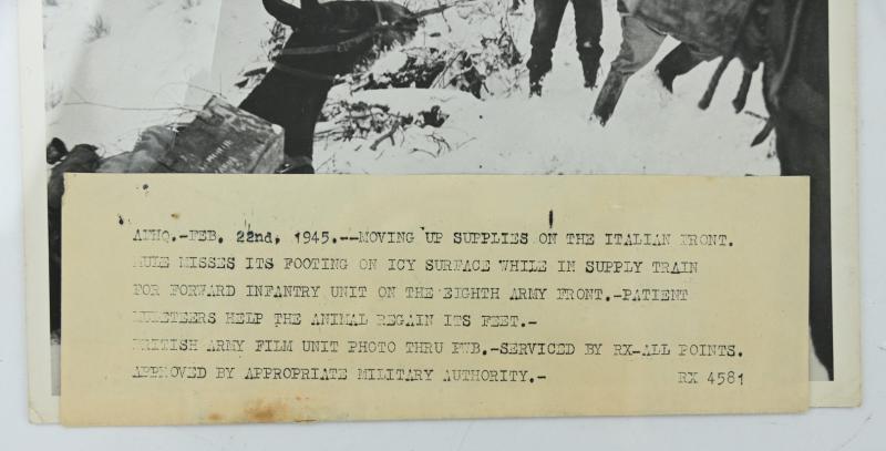 US WW2 Press Photo 'Italian front'