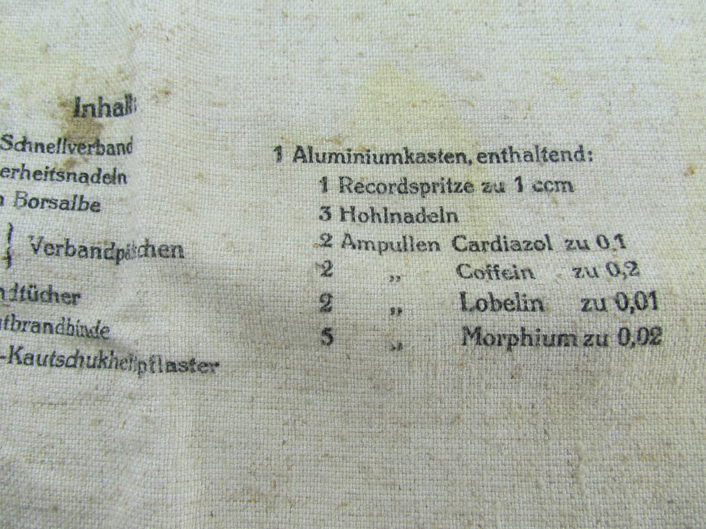 Rare Luftwaffe Aircraft Medical Pack Cover (Sanitätspack für Flugzeuge) – 1944