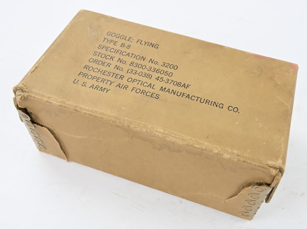 USAAF WW2 Type B-8 Flying Goggles in Box