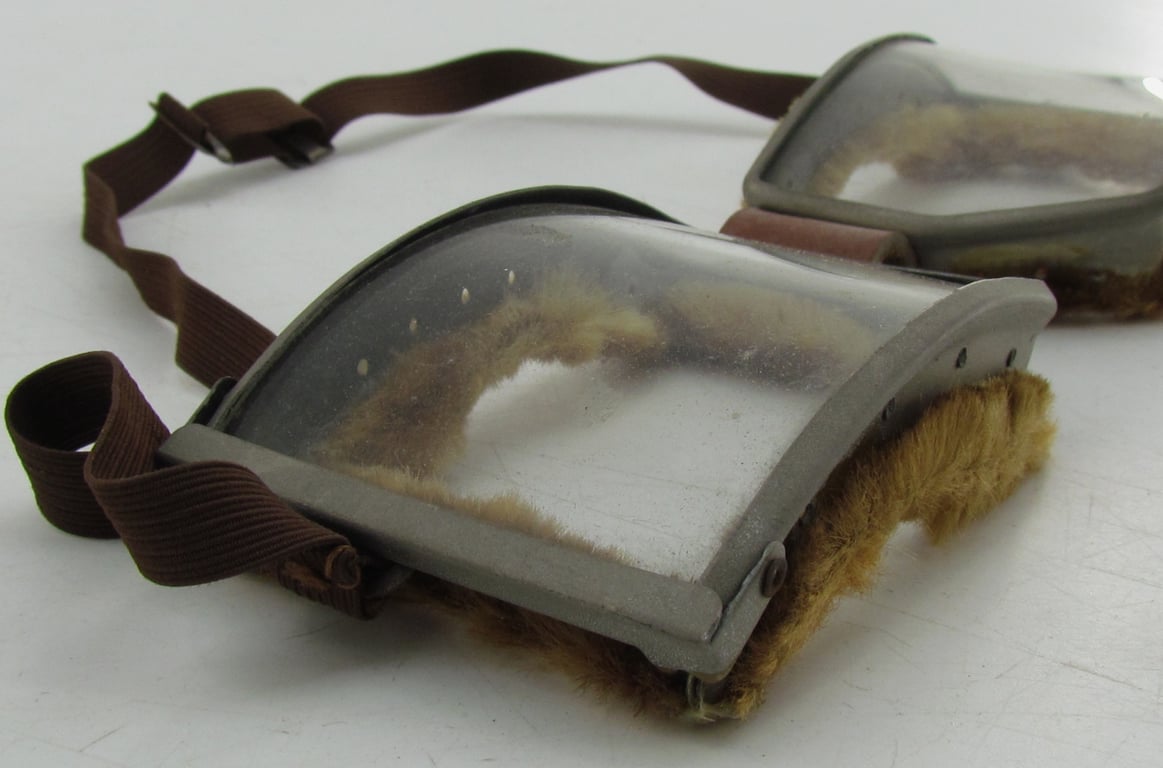 WWI Aviator Goggles in original cardboard box