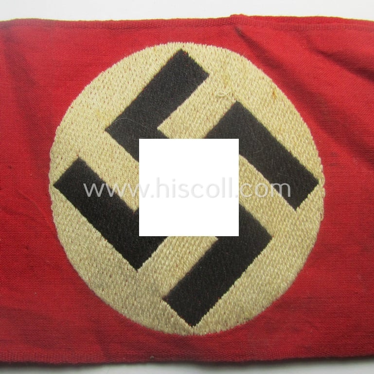 N.S.D.A.P.-related party-armband (ie. 'Armbinde') being of the 'entirely woven'-pattern