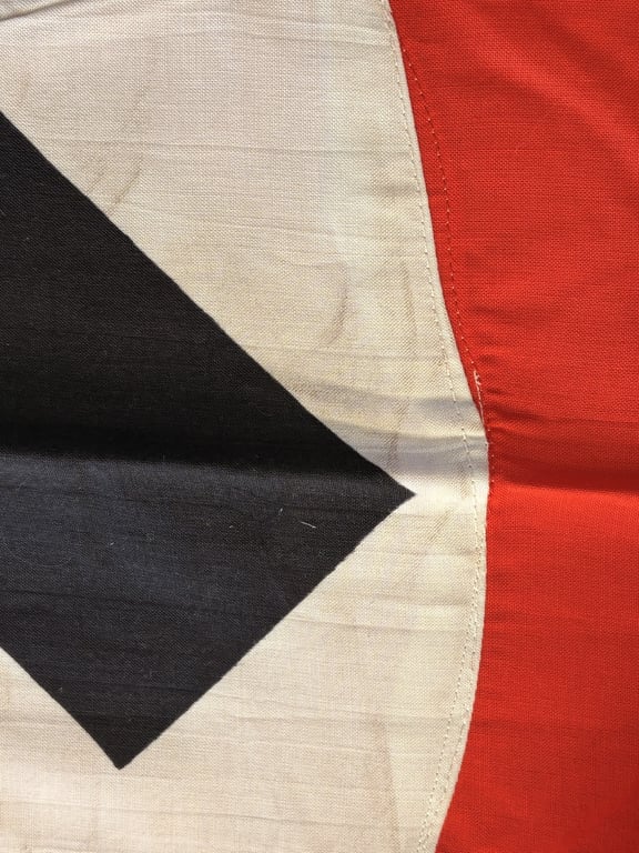 GERMAN WWII EARLY LARGE THIRD REICH COMBAT PANZER TANK IDENTIFICATION FLAG.